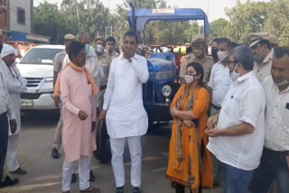 MLA Sanjay Singh visited Sohna Grain Market