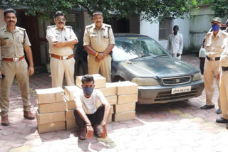 Excise police taking action, 17 box seized of liquor,  arrested one accused