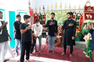 arrangement of mourning on the occasion of chehlum in mau uttar pradesh