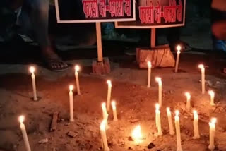 candle march in Haiderpur