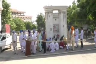 farmers protest against agriculture laws in sirsa