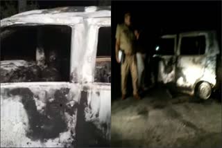 Three people burnt alive after collision between tractor and car in Gohana