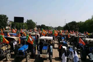 bjp kisan morcha tractor rally in bhiwani