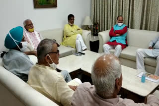 first jjp-bjp meeting at haryana bhawan in delhi for baroda by election