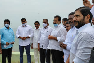 Minister Anil inspects Kandaleru Dam