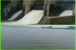 heavy flood water has entered to konam reservoir in vishakapatnam