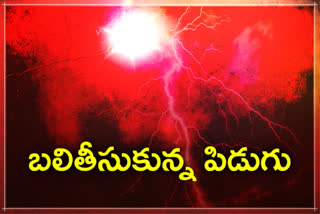 one person killed with lighting strike in kamareddy district
