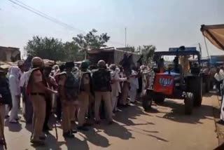 people protested against tractor rally in jhajjar