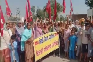 Kirti Kisan Union protests in villages of raikot against Hathras scandal and new Agricultural laws