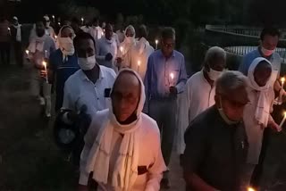 Candle march in Rewari against increased crime with daughters