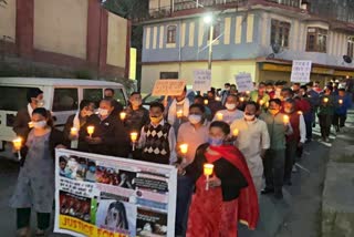 candle march on Hathras case