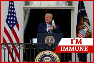 Trump claims he free of virus