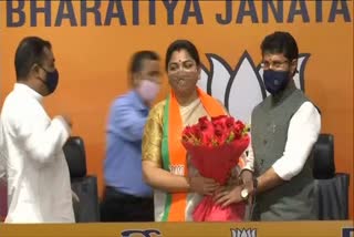 Khusboo joins BJP in Delhi