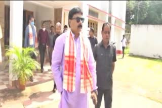 Jagadish Bhuyan from AJP visit nagaon assam etv bharat news