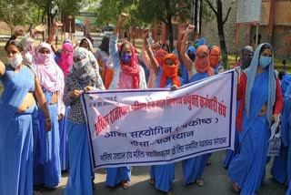 ASHA workers regularization Demand, Asha Worker Protest