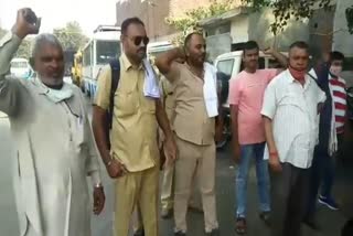 roadways employees union protest against transport minister in panipat