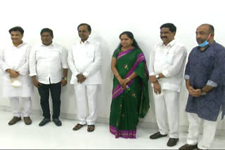 mlc-kavitha-meet-cm-kcr-at-pragathibhavan