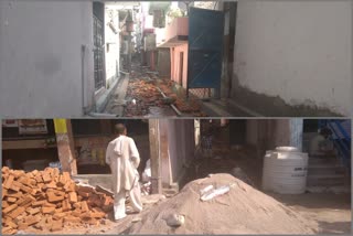 construction work has been started in sangam vihar after lockdown lifted