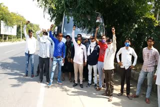 public transport bus,  bus drivers protest in alwar