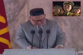 Kim Jong un wipes away tears during rare apology in workers party 75th anniversary