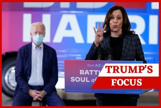 Trump intensifies focus on Harris