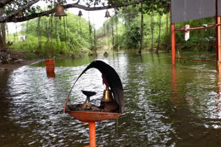 Water occupied Sangamanatha temple due to heavy rain