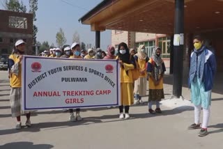 Dozens of students set out for trekking