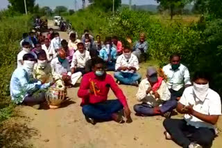 villagers protested