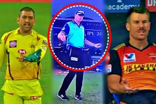 ms dhoni make pressure on umpire paul reiffel in match against srh