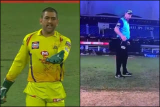 MS Dhoni loses his cool on umpire