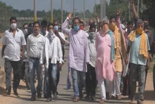 farmers protests on fulfilling of several demands