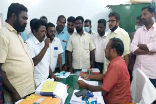 panchayat-president-issue-vck-protest-and-gave-petition-to-rdo