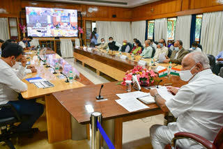 CM video Conference with ministers and officials