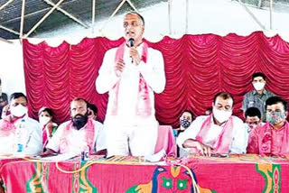 Dubbaka Opposition leaders joined the TRS party in the presence of Minister Harish Rao