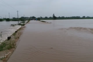 Satihala Bridge is underwater for heavy rain