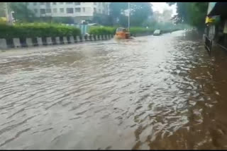 Sinhagad Road flooded