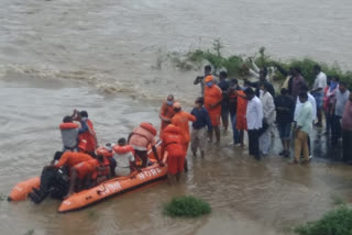 Rescue of 77 people in flood Kalaburagi District