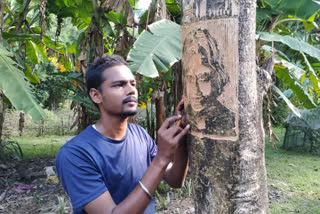 Artist pays tribute to Missile Man in mayurbhanj district odisha state