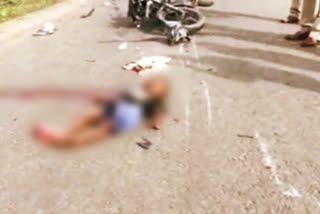 road accident at rayakal in jagityal one boy dead