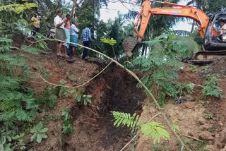 MLA Jaggireddy along with officials inspected the flooded crops at aatreyapuram