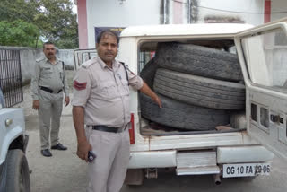 Tire recovered from pickup