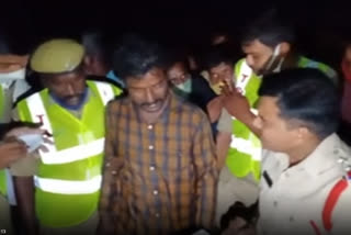 man attempted to suicide at mid manir dam at boinapalli