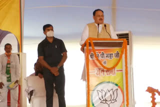 jp nadda election rally at bikramganj in rohtas, रोहतास में जेपी नड्डा का लालू पर प्रहार