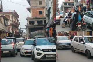 traffic jam in main market