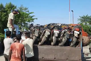 bike and illegal coal seized in dhanbad