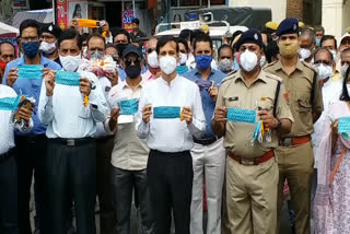 मास्क पहनों कोरोना दूर भगाओ अभियान, wear mask corona away