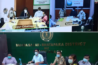 chief secretary rp mandal spoke collector and sp of balodabazar through video conferencing