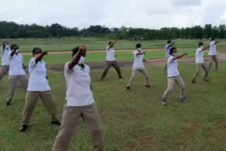 Taekwondo training for lady police at viajaynagaram