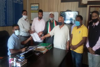 congress gives memorandum to BDO Jogindernagar