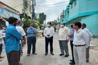 spdcl cmd raghuma reddy visited Sink areas in greater hyderabad